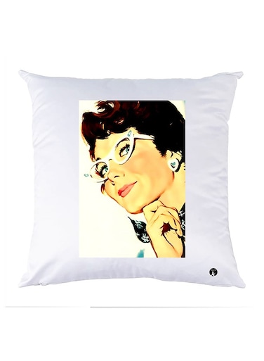 Printed Pillow polyester White 30x30cm
