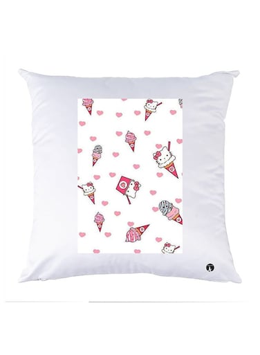 Printed Pillow polyester White 30x30cm
