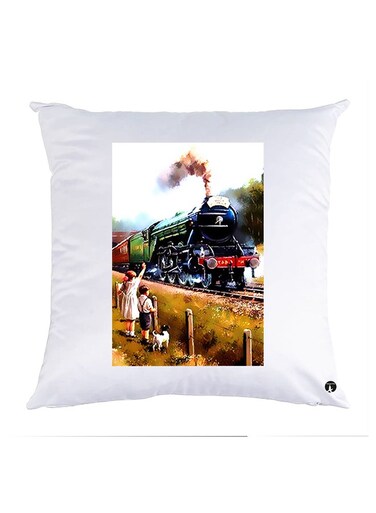 Printed Pillow polyester White 30x30cm