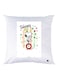 Snoopy Printed Decorative Throw Pillow White/Black/Red 30x30cm