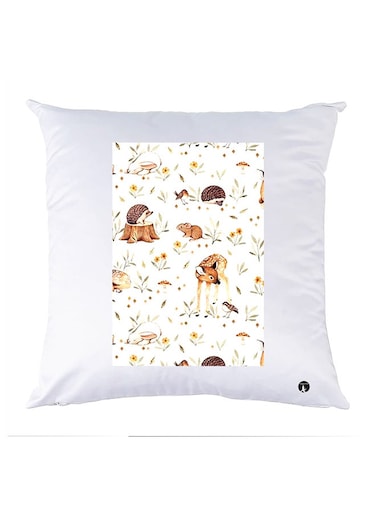 Printed Pillow Polyester White 30x30cm