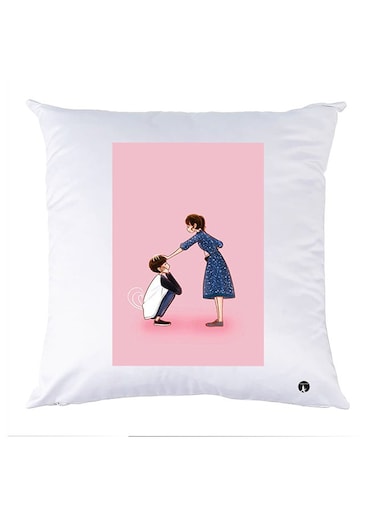 Printed Pillow Case polyester White 30x30cm
