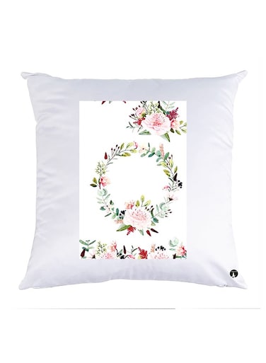 Printed Pillow polyester White 30x30cm