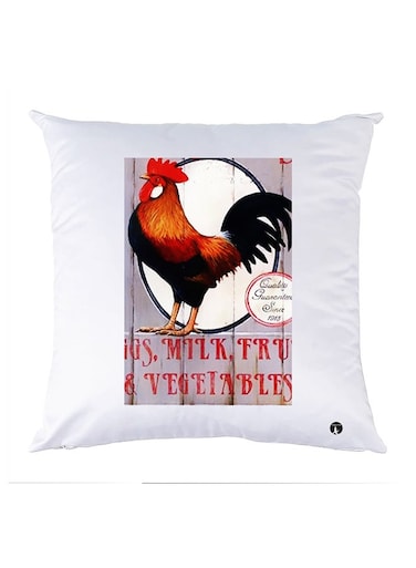 Printed Pillow Case polyester White 30x30cm
