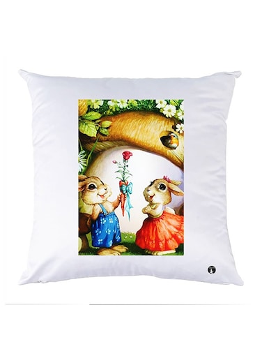 Printed Pillow polyester White 30x30cm