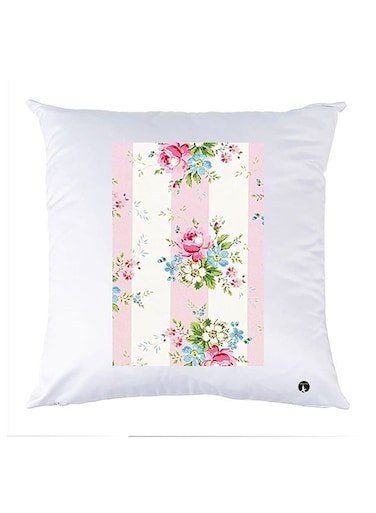 Printed Pillow Polyester White 30x30cm