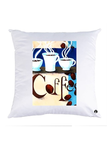 Printed Pillow polyester White 30x30cm