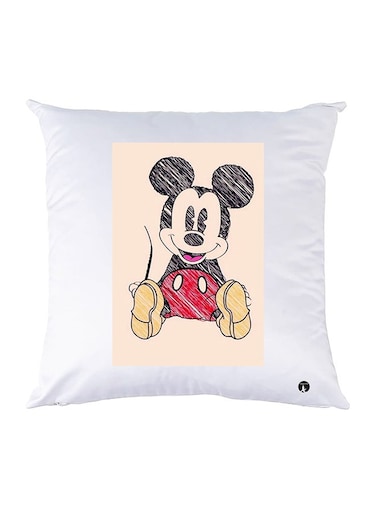 Printed Pillow polyester White 30x30cm