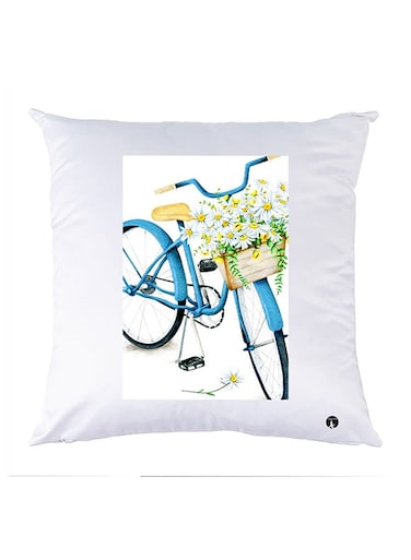 Printed Pillow Case polyester White 30x30cm