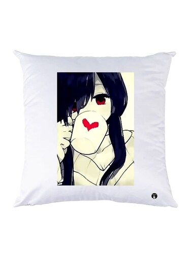 Printed Pillow Case polyester White 30x30cm