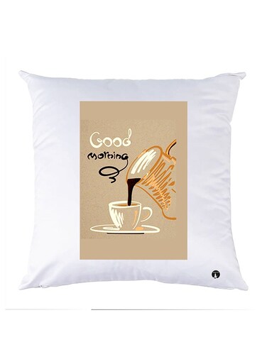 Printed Pillow Case polyester White 30x30cm