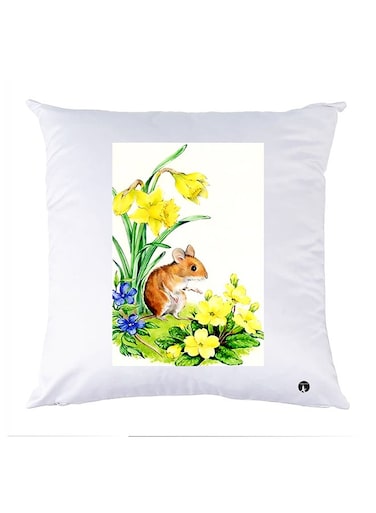 Printed Pillow polyester White 30x30cm