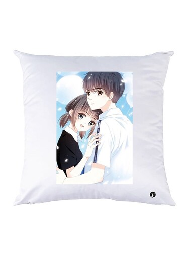 Printed Pillow Case polyester White 30x30cm