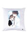 Printed Pillow Case polyester White 30x30cm