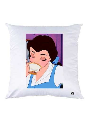 Women's Printed Throw Pillow polyester White/Beige/Blue 30x30cm