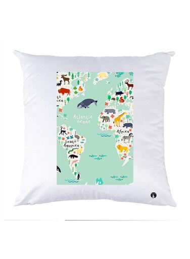 Printed Decorative Pillow Multicolour 30x30cm