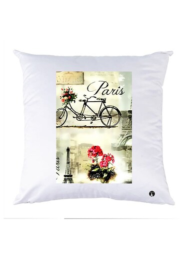 Printed Pillow polyester White 30x30cm