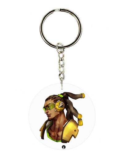 Video Game Overwatch Double Side Printed Keychain