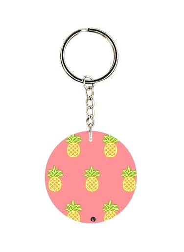 Pineapple Printed Keychain