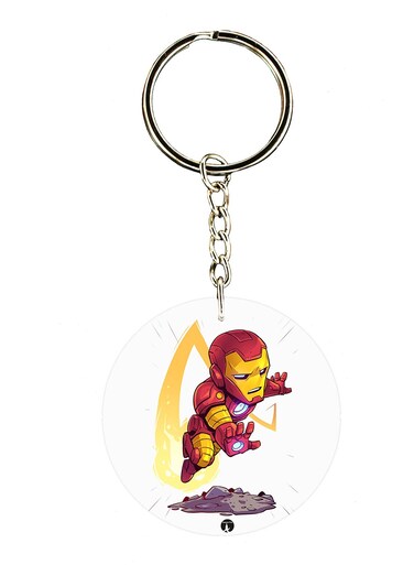 Iron Man Double Side Printed Keychain