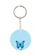 Butterfly Printed Plastic Keychain