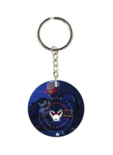 Video Game Overwatch Double Side Printed Keychain