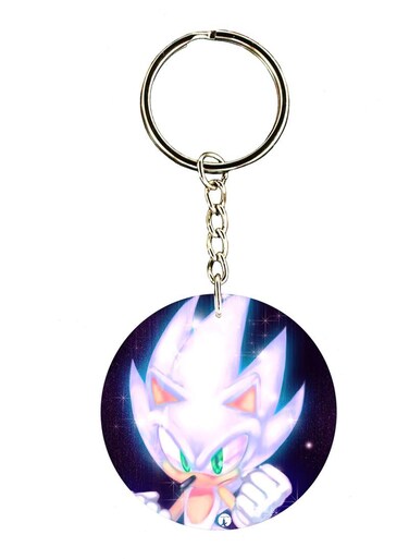 Keychain Of The Video Game Sonic ( 2 Sides)