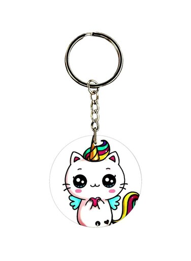 Double Sided Cartoon Printed Keychain