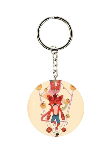 Crash Printed Plastic Keychain