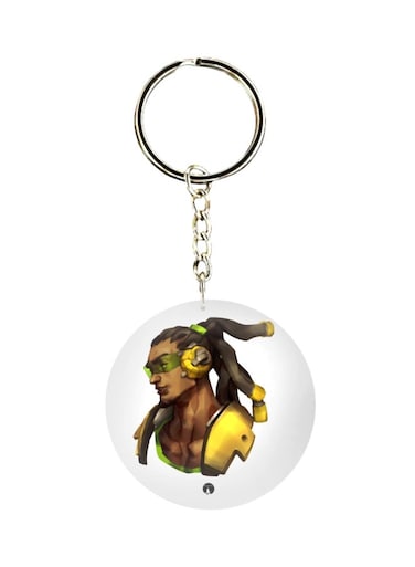 Video Game Overwatch Double Side Printed Keychain