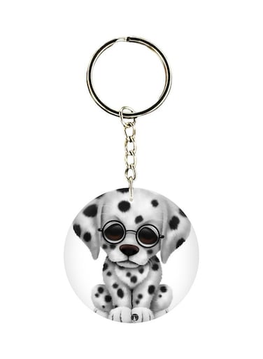 Double Sided Cat Printed Keychain