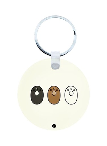 We Bare Bear Wooden Keychain
