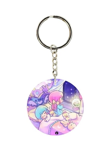 Double Sided Cartoon Printed Keychain