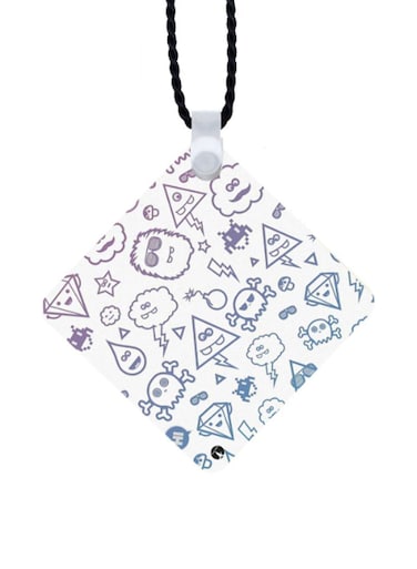 Random Stuff Printed Car Mirror Pendant