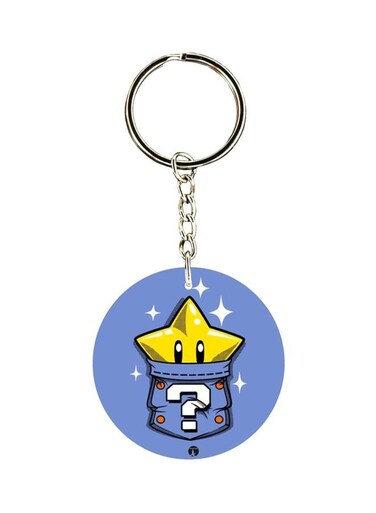 Super Mario Game Printed Plastic Keychain