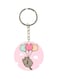 Cartoon Cat Printed Double Sided Keychain