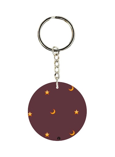 Star Printed Double Sided Keychain