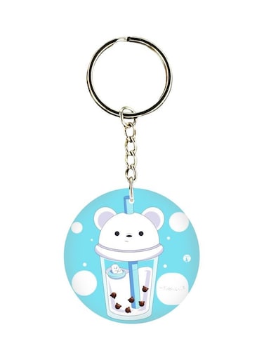 Double Sided Sippy Cup Printed Keychain