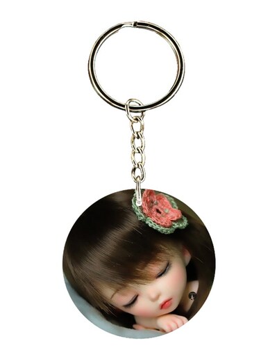 Cute Doll Printed Keychain