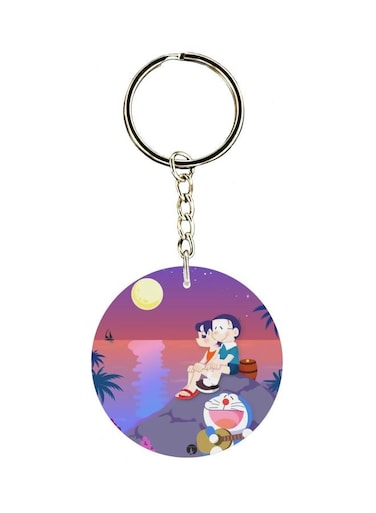 Double Sided Doraemon Themed Printed Keychain