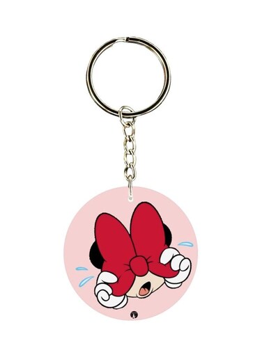 Minnie Mouse Printed Double Sided Keychain