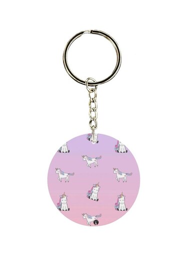 Unicorn Printed Single Sided Keychain