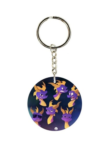 Double Sided Spyro Printed Keychain