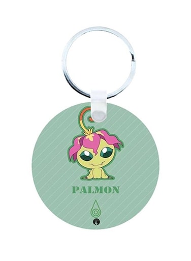 Digimon Anime Printed Wooden Keychain