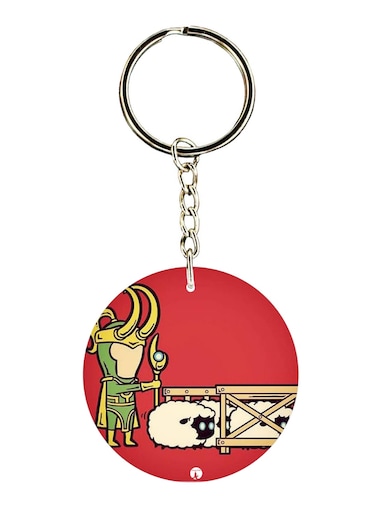 Double Sided Loki Printed Keychain