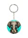 Elephant With Ball Printed Keychain