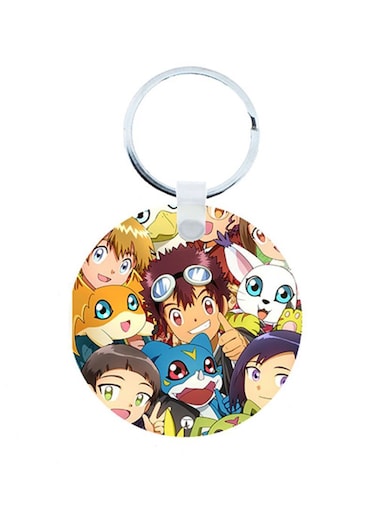 Digimon Anime Wooden Keychain