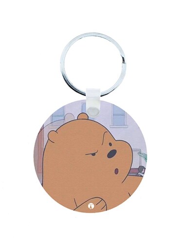 We Bare Bear Wooden Keychain