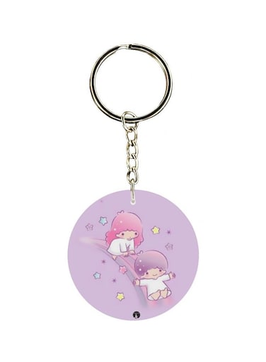 Cartoon Printed Double Sided Keychain