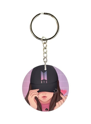 Animated Girl Printed Keychain